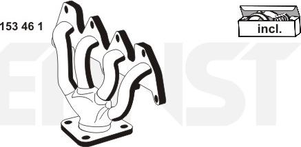 ERNST 153461 - Коллектор, система выпуска ОГ abcparts.ee