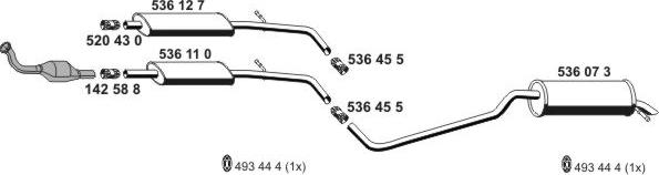 ERNST 100616 - Система выпуска ОГ abcparts.ee