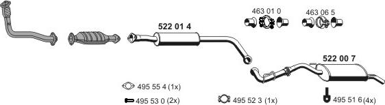ERNST 100369 - Система выпуска ОГ abcparts.ee
