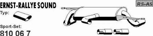 ERNST 810 067 - Глушитель для спортивного автомобиля abcparts.ee