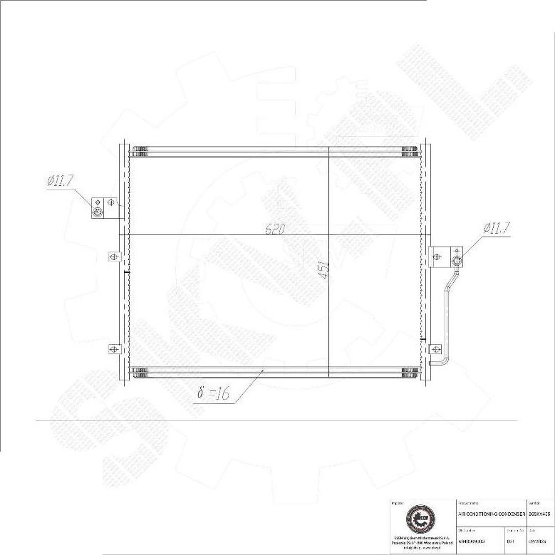 Esen SKV 86SKV455 - Конденсатор кондиционера abcparts.ee
