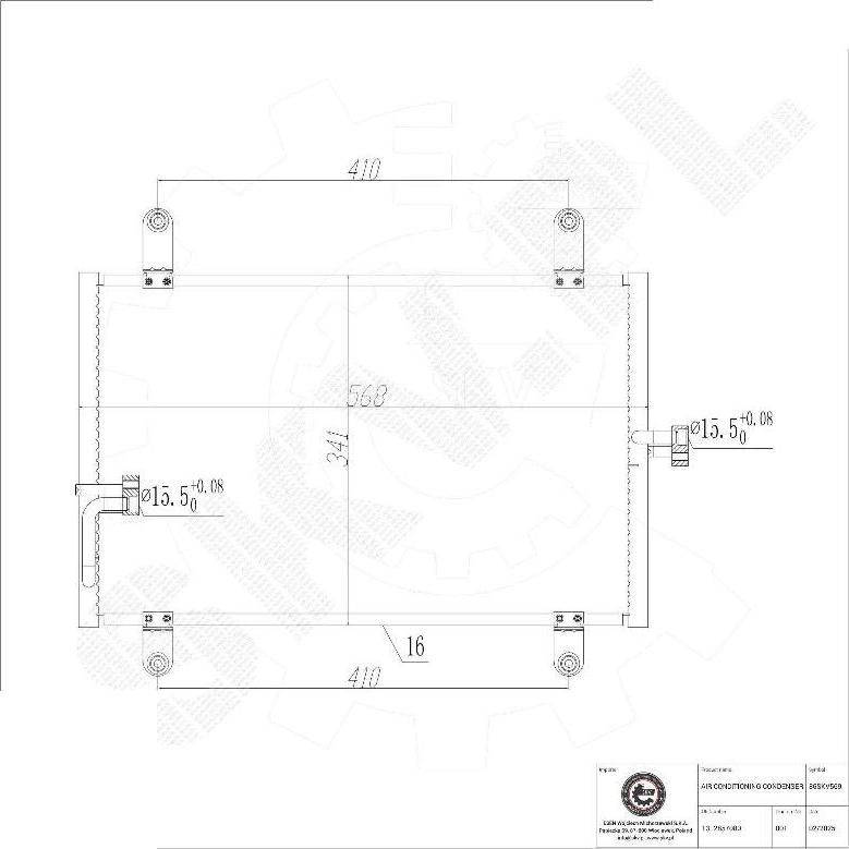 Esen SKV 86SKV569 - Конденсатор кондиционера abcparts.ee