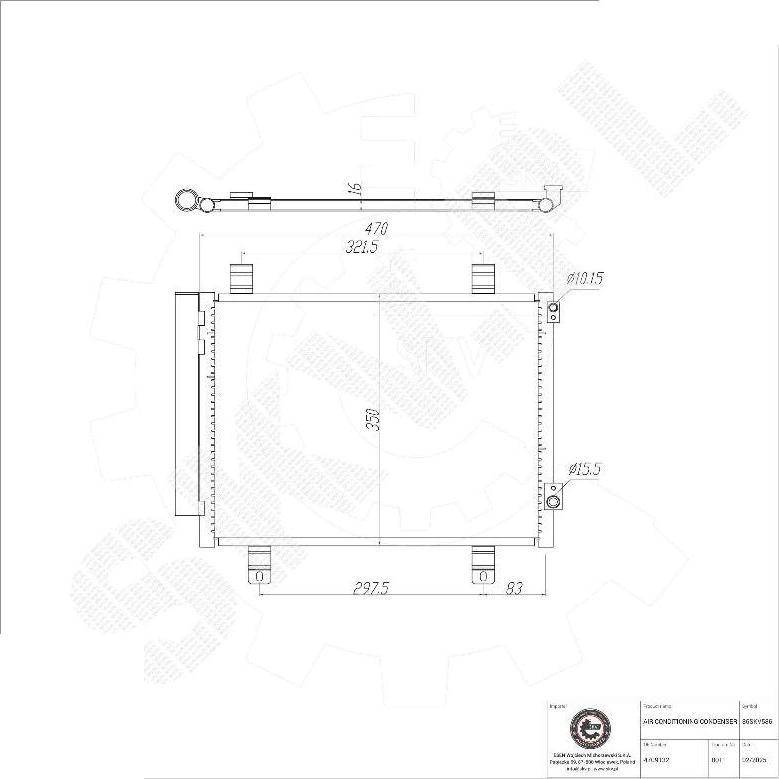 Esen SKV 86SKV586 - Конденсатор кондиционера abcparts.ee