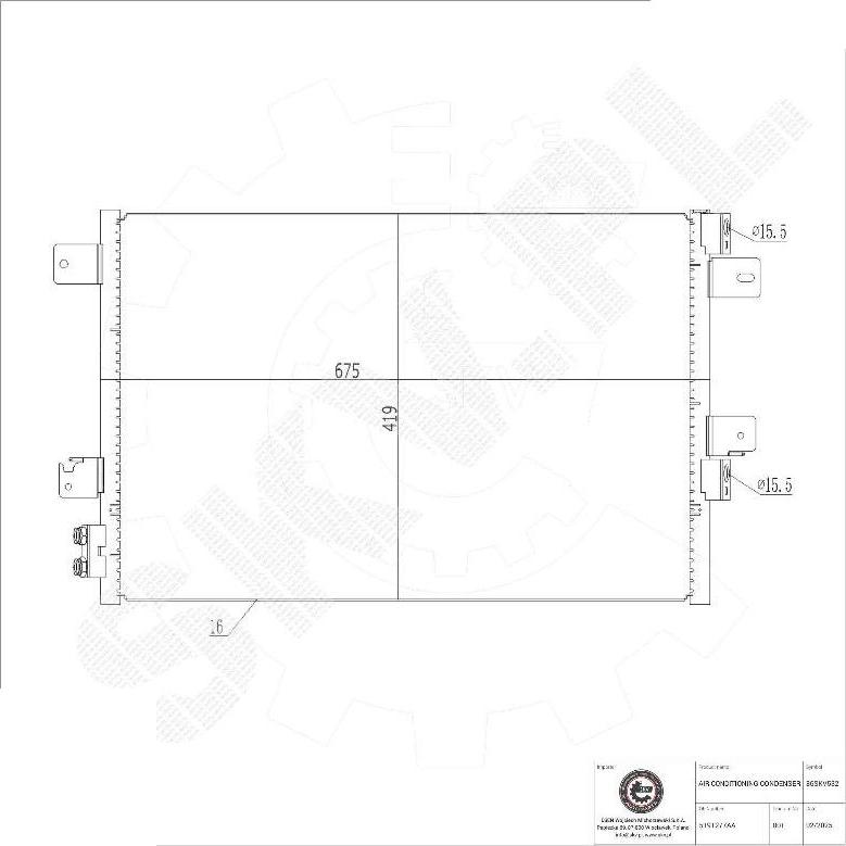 Esen SKV 86SKV532 - Конденсатор кондиционера abcparts.ee