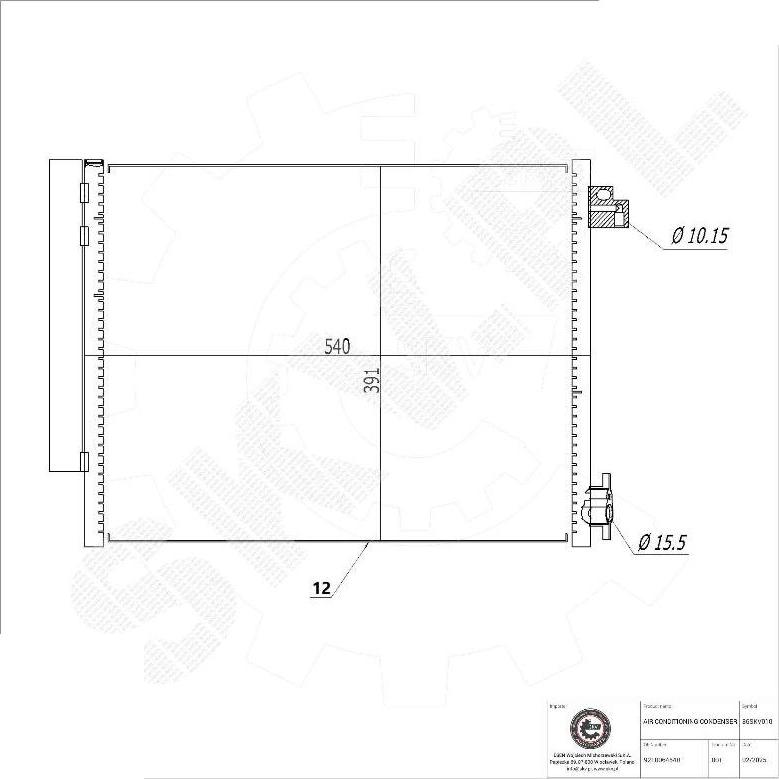 Esen SKV 86SKV010 - Конденсатор кондиционера abcparts.ee