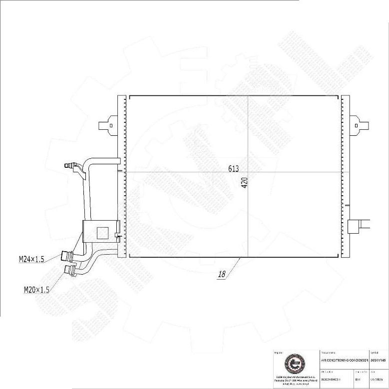 Esen SKV 86SKV145 - Конденсатор кондиционера abcparts.ee