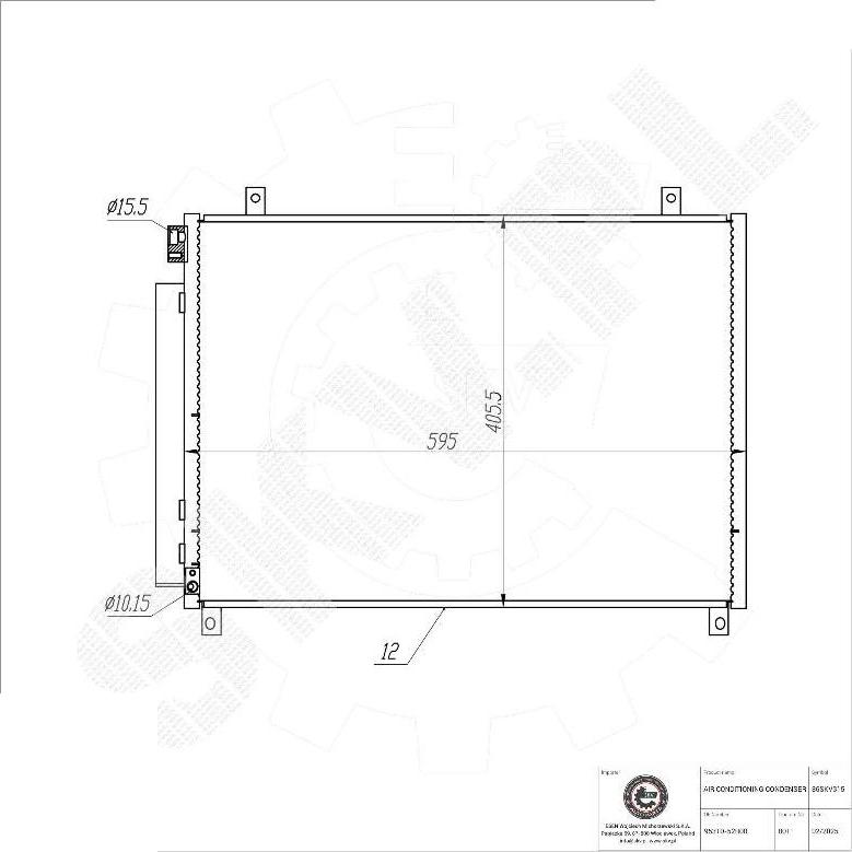 Esen SKV 86SKV315 - Конденсатор кондиционера abcparts.ee