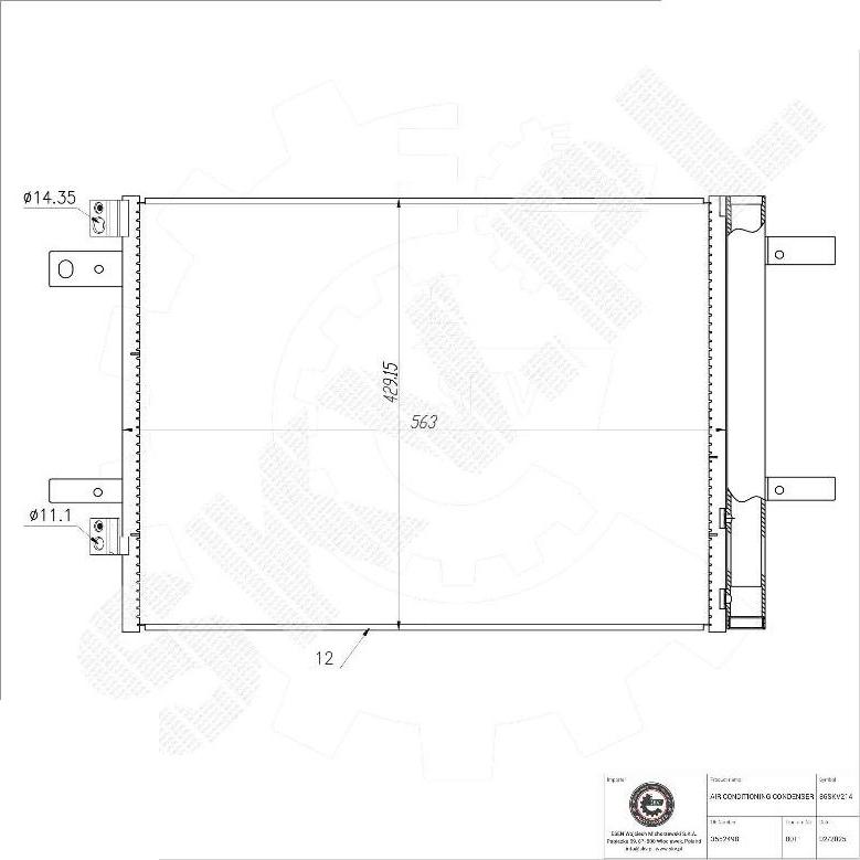 Esen SKV 86SKV214 - Конденсатор кондиционера abcparts.ee