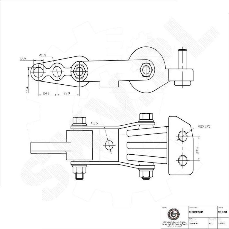 Esen SKV 75SKV041 - Подушка, опора, подвеска двигателя abcparts.ee