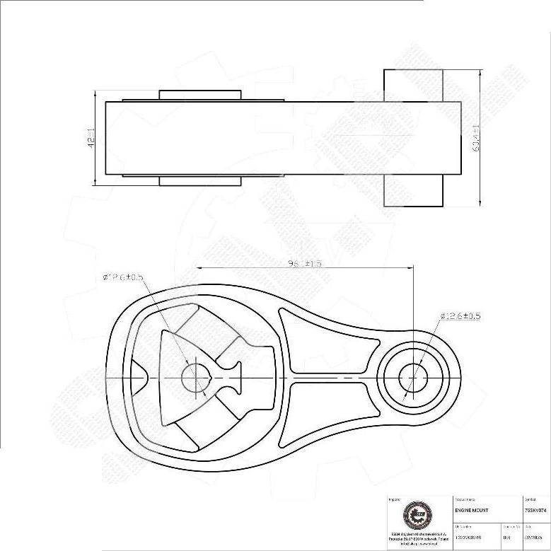 Esen SKV 75SKV074 - Подушка, опора, подвеска двигателя abcparts.ee