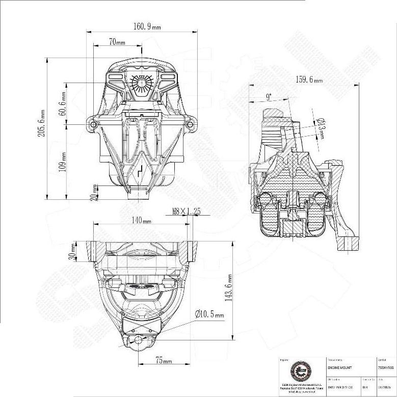 Esen SKV 75SKV185 - Подушка, опора, подвеска двигателя abcparts.ee