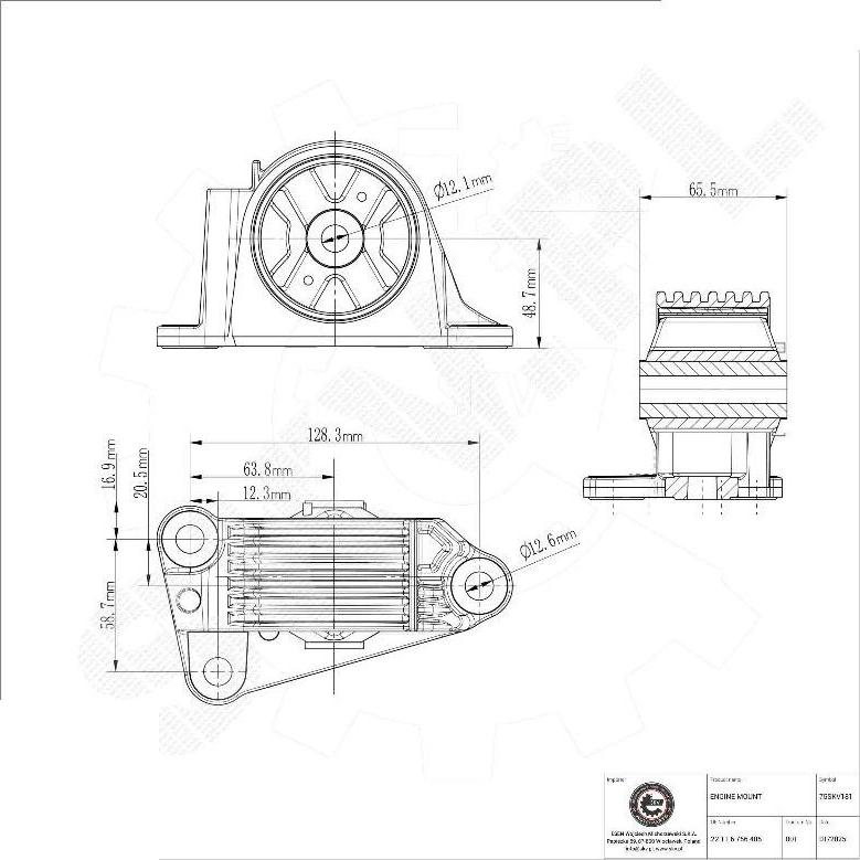 Esen SKV 75SKV181 - Подушка, опора, подвеска двигателя abcparts.ee