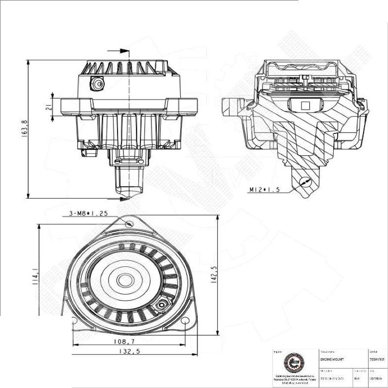 Esen SKV 75SKV131 - Подушка, опора, подвеска двигателя abcparts.ee