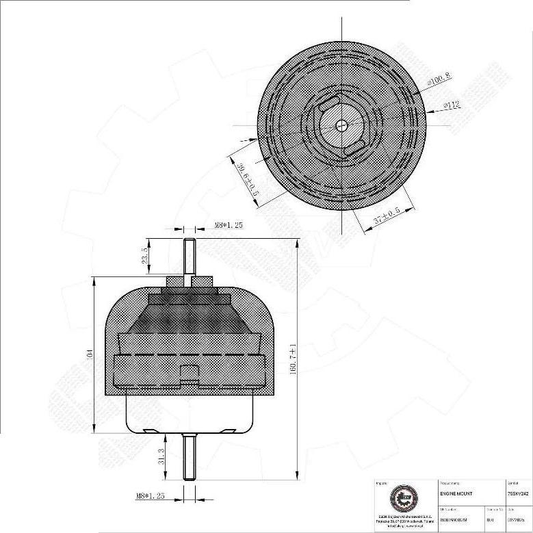 Esen SKV 75SKV242 - Подушка, опора, подвеска двигателя abcparts.ee