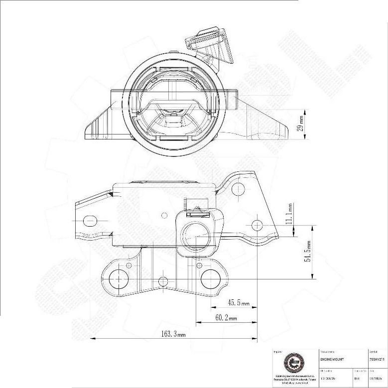 Esen SKV 75SKV211 - Подушка, опора, подвеска двигателя abcparts.ee
