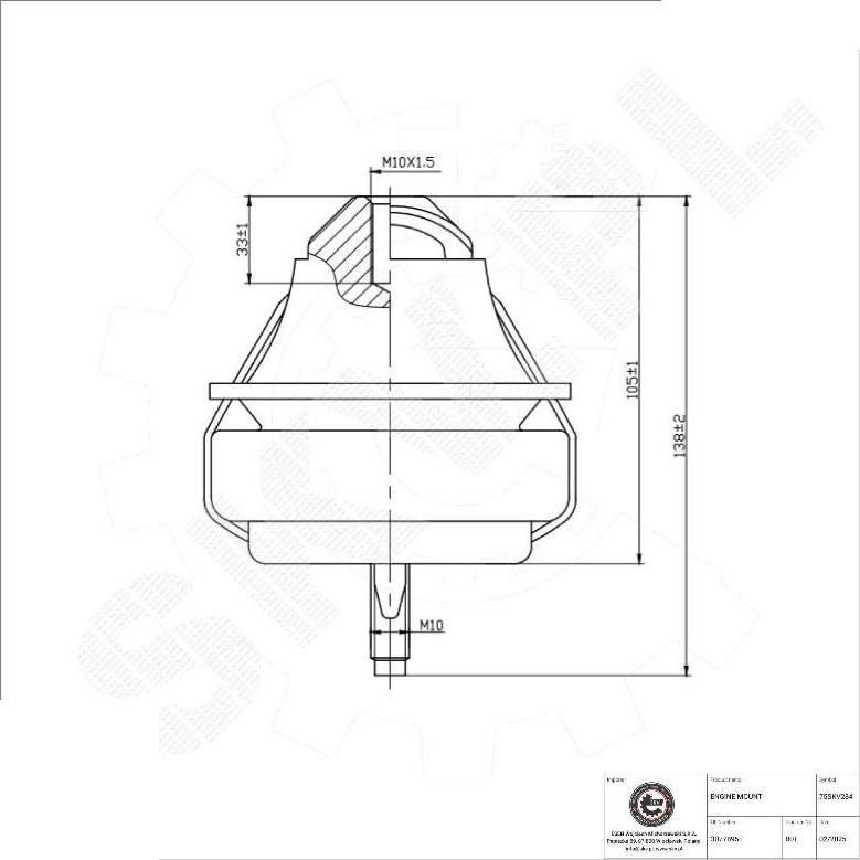 Esen SKV 75SKV284 - Подушка, опора, подвеска двигателя abcparts.ee