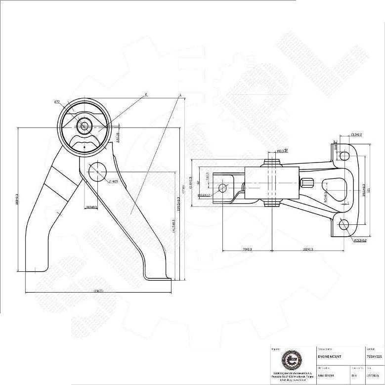 Esen SKV 75SKV225 - Подушка, опора, подвеска двигателя abcparts.ee