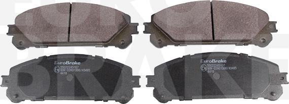 Eurobrake 55022245107 - Тормозные колодки, дисковые, комплект abcparts.ee