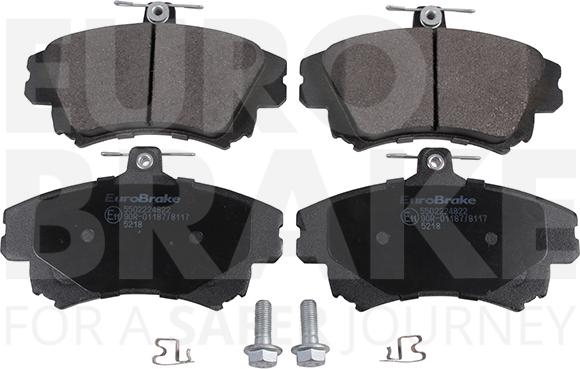 Eurobrake 5502224822 - Тормозные колодки, дисковые, комплект abcparts.ee