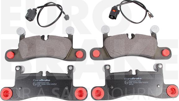 Eurobrake 55022247120 - Тормозные колодки, дисковые, комплект abcparts.ee