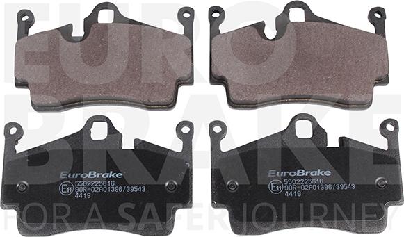 Eurobrake 5502225616 - Тормозные колодки, дисковые, комплект abcparts.ee