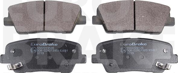 Eurobrake 5502223526 - Тормозные колодки, дисковые, комплект abcparts.ee