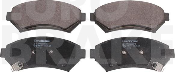 Eurobrake 5502223615 - Тормозные колодки, дисковые, комплект abcparts.ee