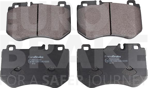 Eurobrake 5502223390 - Тормозные колодки, дисковые, комплект abcparts.ee