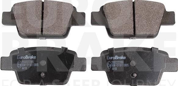 Eurobrake 5502222366 - Тормозные колодки, дисковые, комплект abcparts.ee