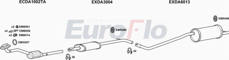 EuroFlo DALOG12 3001 - Система выпуска ОГ abcparts.ee