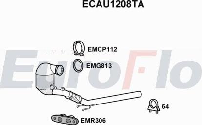 EuroFlo ECAU1208TA - Katalüsaator abcparts.ee