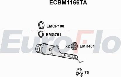 EuroFlo ECBM1166TA - Катализатор abcparts.ee