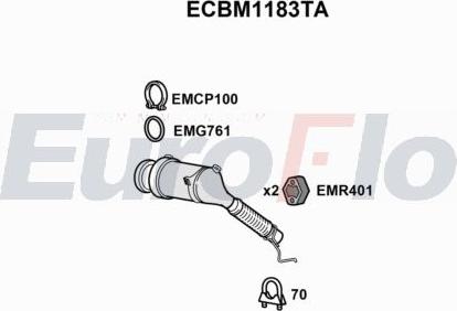 EuroFlo ECBM1183TA - Катализатор abcparts.ee