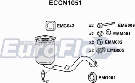 EuroFlo ECCN1051 - Katalüsaator abcparts.ee