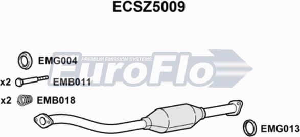 EuroFlo ECSZ5009 - Катализатор abcparts.ee
