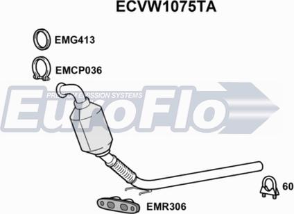 EuroFlo ECVW1075TA - Катализатор abcparts.ee