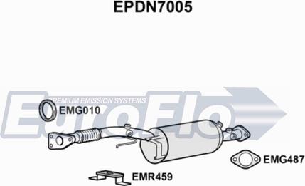 EuroFlo EPDN7005 - Сажевый / частичный фильтр, система выхлопа ОГ abcparts.ee
