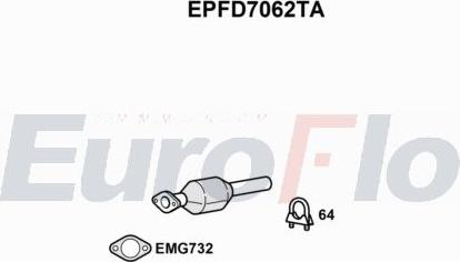 EuroFlo EPFD7062TA - Сажевый / частичный фильтр, система выхлопа ОГ abcparts.ee