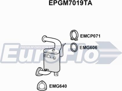 EuroFlo EPGM7019TA - Сажевый / частичный фильтр, система выхлопа ОГ abcparts.ee