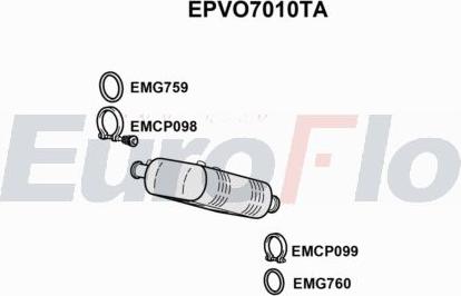 EuroFlo EPVO7010TA - Сажевый / частичный фильтр, система выхлопа ОГ abcparts.ee