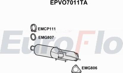 EuroFlo EPVO7011TA - Сажевый / частичный фильтр, система выхлопа ОГ abcparts.ee