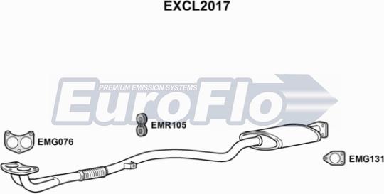 EuroFlo EXCL2017 - Труба выхлопного газа abcparts.ee