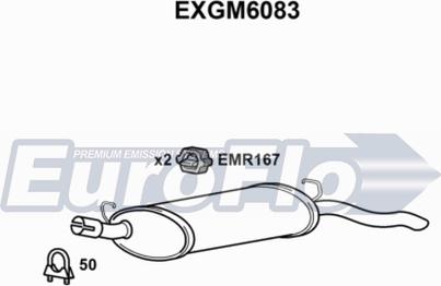 EuroFlo EXGM6083 - Глушитель выхлопных газов, конечный abcparts.ee