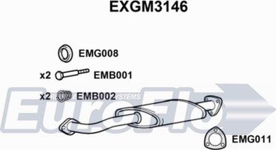 EuroFlo EXGM3146 - Средний глушитель выхлопных газов abcparts.ee