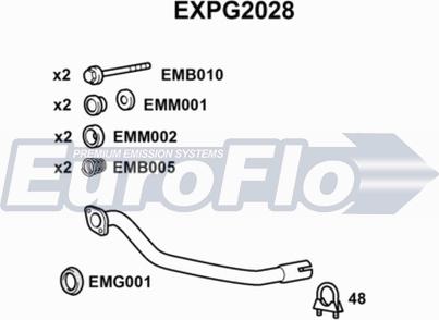 EuroFlo EXPG2028 - Труба выхлопного газа abcparts.ee