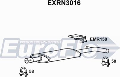 EuroFlo EXRN3016 - Средний глушитель выхлопных газов abcparts.ee
