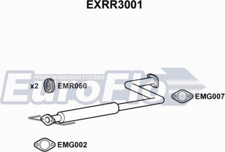 EuroFlo EXRR3001 - Средний глушитель выхлопных газов abcparts.ee