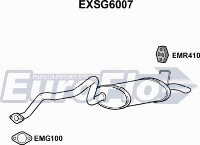 EuroFlo EXSG6007 - Глушитель выхлопных газов, конечный abcparts.ee