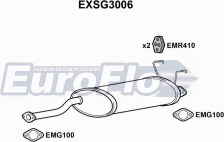EuroFlo EXSG3006 - Средний глушитель выхлопных газов abcparts.ee