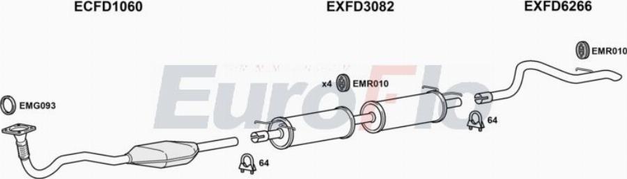 EuroFlo FDTRA24D 7004A00 - Система выпуска ОГ abcparts.ee